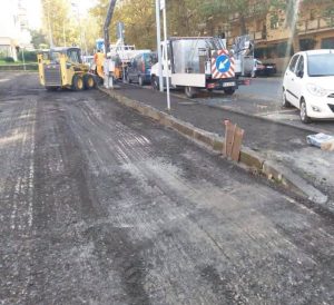 Viterbo - I lavori in via Carlo Cattaneo