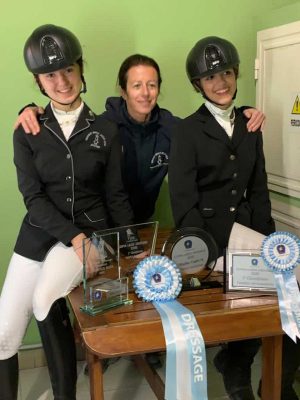 Sport - Ippica - Le atlete Sofia Pagliaro e Sofia Ferri con l’istruttrice Urszula Smolinska