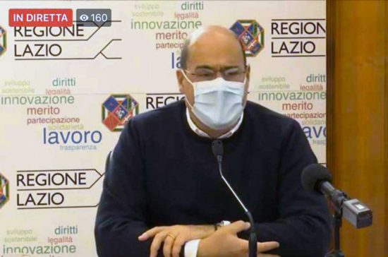 Nicola Zingaretti in conferenza stampa