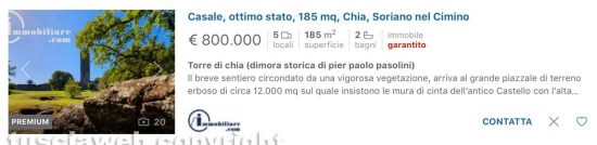 La torre di Pasolini in vendita su immobiliare.it