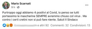 Fabrica di Roma - Il post del sindaco Mario Scarnati