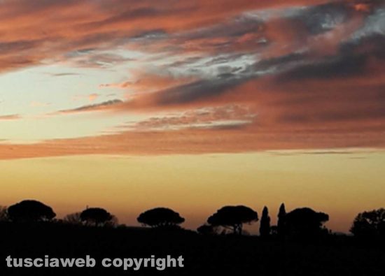 Il tramonto come in un dipinto