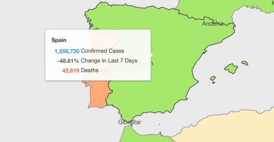 Dati Covid in Spagna - Oms