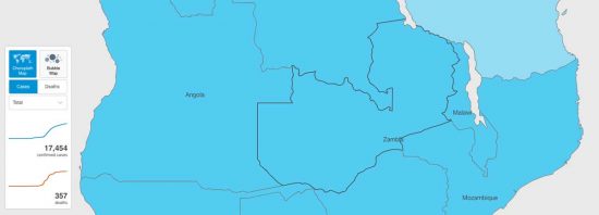 I dati Covid in Zambia diffusi dall'Organizzazione mondiale della sanità