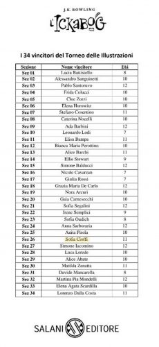 La lista dei vincitori dei disegni del romanzo di J.K. Rowling