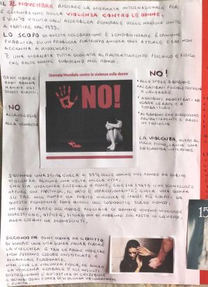 Tarquinia - Un elaborato sulla Violenza di genere dell'istituto San Benedetto