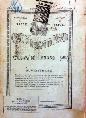 Libretto di risparmio postale del Regno d'Italia utilizzato anche dopo