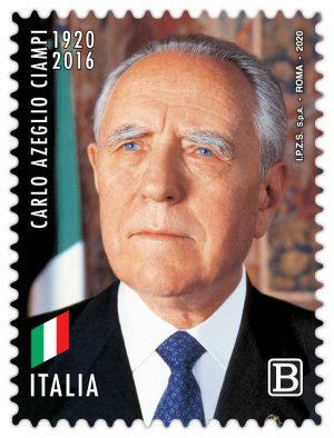 Francobollo commemorativo di Carlo Azeglio Ciampi, nel centenario della nascita