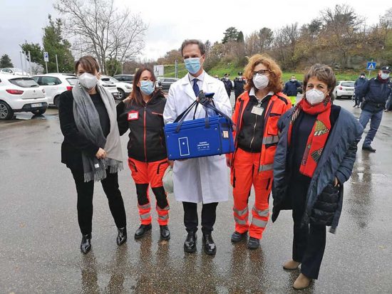 Coronavirus - I primi vaccini arrivano all'ospedale di Belcolle a Viterbo