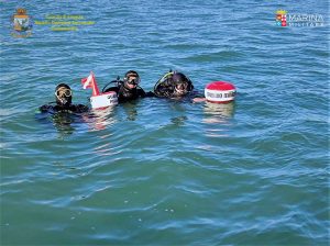 Tarquinia - Ritrovato ordigno bellico in mare