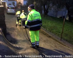 Bassano in Teverina - Muro crollato in via Regina Elena, riaperta la strada