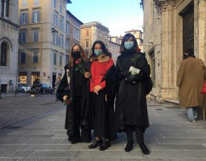 Perugia - Flash mob di protesta dei magistrati onorari