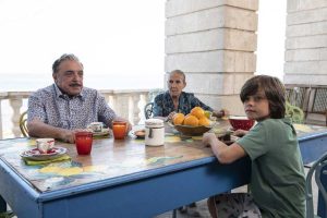 Riccardo Antonaci con Nino Frassica nella fiction "I fratelli Caputo"