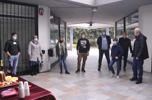 Riccardo Antonaci all'Emporio solidale
