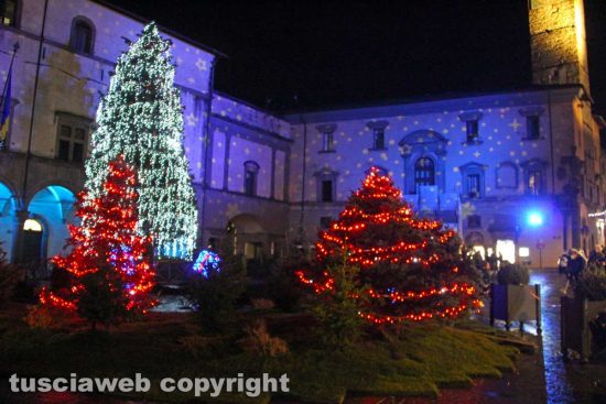 Viterbo - L'albero di Natale in piazza del comune