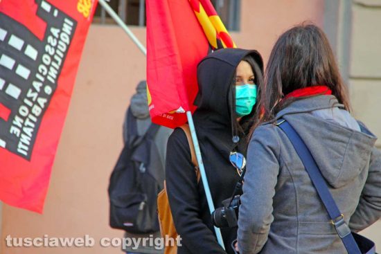 Viterbo - La manifestazione di Usb e Asia
