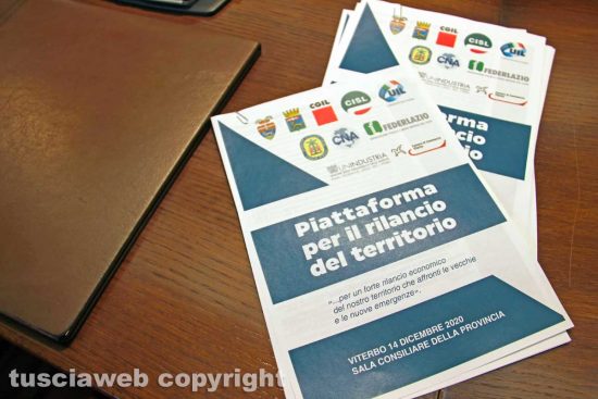Viterbo - La firma della Piattaforma per lo sviluppo del territorio