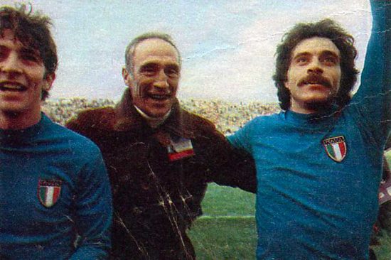 Paolo Rossi con Bearzot e Causio