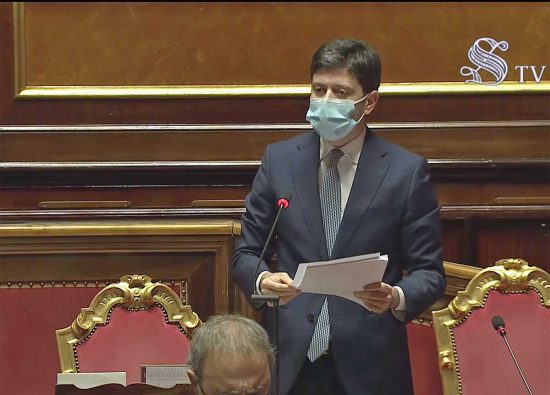 Roberto Speranza in Senato