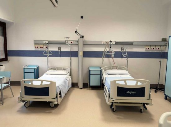 Reparto di medicina riabilitativa Covid all'ospedale di Montefiascone