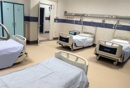 Reparto di medicina riabilitativa Covid all'ospedale di Montefiascone
