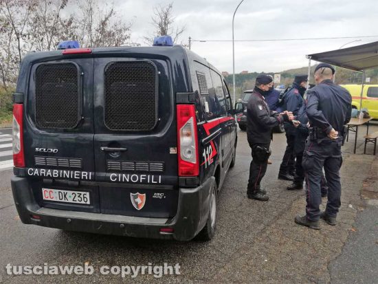 Viterbo - L'unità cinofili dei carabinieri