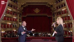2020, Prima al teatro alla Scala - Bruno Vespa e Milly Carlucci