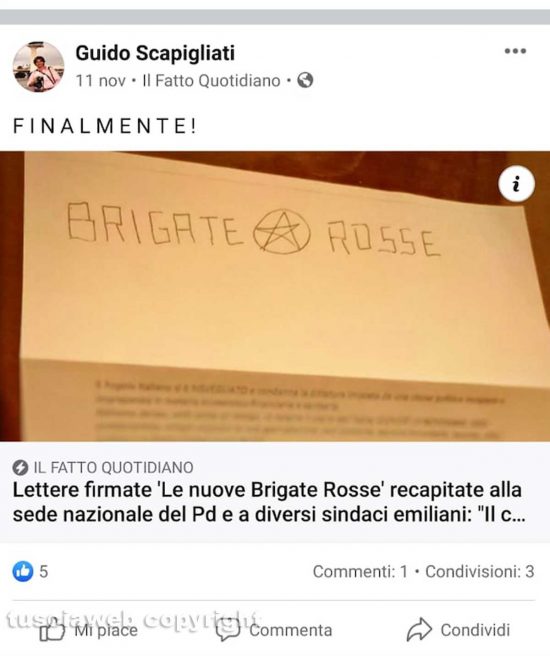 La pagina Facebook Guido Scapigliati