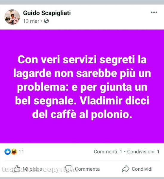 I post della pagina Facebook Guido Scapigliati