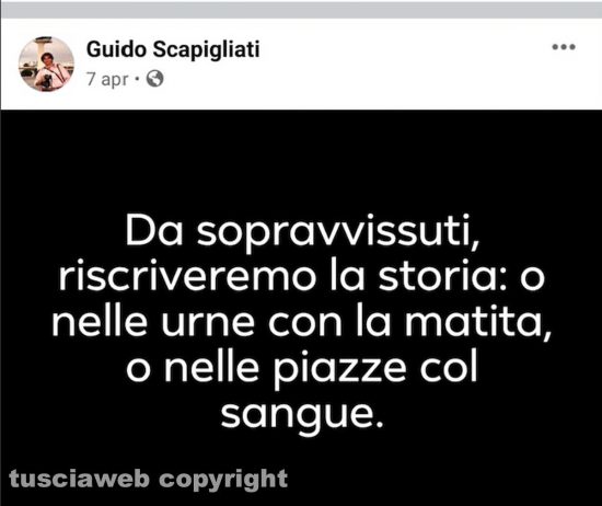 I post della pagina Facebook Guido Scapigliati