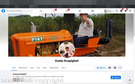 La pagina Facebook Guido Scapigliati