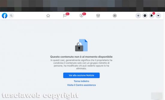 La pagina rimossa