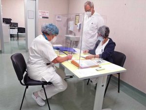 Viterbo - Il centro vaccinazione anti-Covid all'ospedale di Belcolle