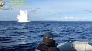 Tarquinia - L'ordigno bellico ritrovato in mare viene fatto brillare