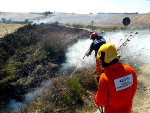 Volontari Aeopc - Intervento antincendio