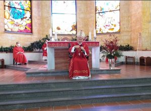La messa in onore di Santa Barbara