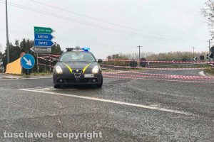 Viterbo - Svincolo chiuso in strada Bagni