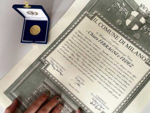 La consegna dell'Ambrogino d'oro a Chiara Ferragni e Fedez