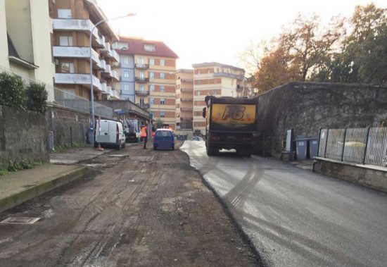 Viterbo - Via I Maggio - Lavori di asfaltatura