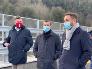 Terni - Giancarlo Cancellieri, viceministro alle Infrastrutture, in visita al cantiere ultimato della Terni-Rieti