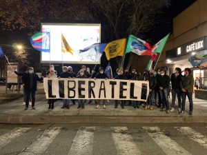 La manifestazione di FdI e Gioventù nazionale