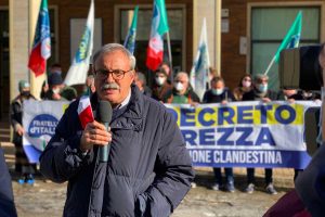 Orte - La manifestazione di Fratelli d'Italia contro il decreto Sicurezza