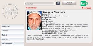 Il caso di Giuseppe Maravigna sbarca a "Chi l'ha visto?"