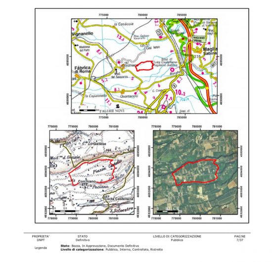 Deposito nazionale - L'area di Corchiano