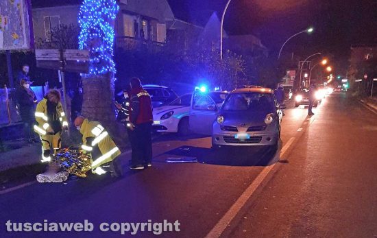 Vetralla - Pedone travolto mentre attraversa la strada