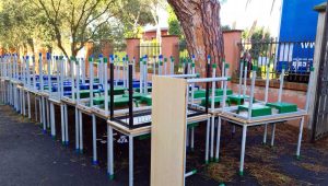 I banchi di scuola recuperati dall'ordine di Malta