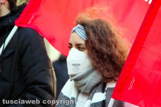 Viterbo - La manifestazione degli studenti
