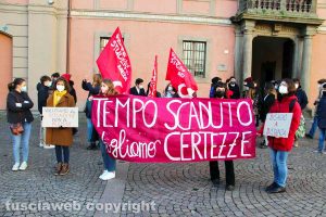 Viterbo - La manifestazione degli studenti