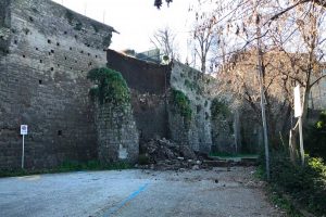 Viterbo - Il crollo del muraglione