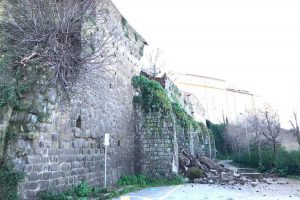 Viterbo - Il crollo del muraglione